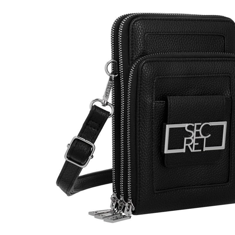 PORTACELULAR DE MUJER SECRET IBIZA SC7 EXTRA GRANDE NEGRO - 5