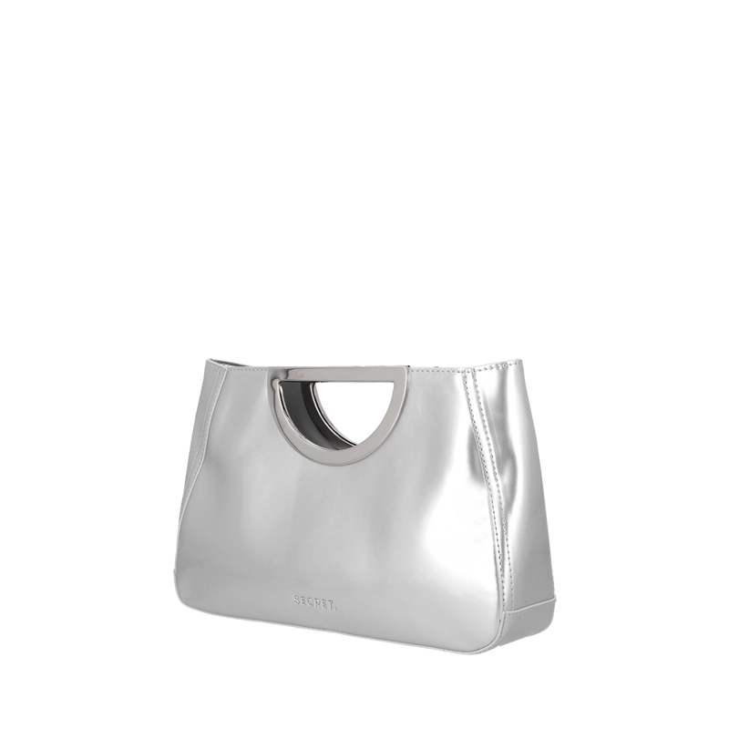 CARTERA DE FIESTA SECRET FETE SC7 MEDIANA PLATEADA - 2