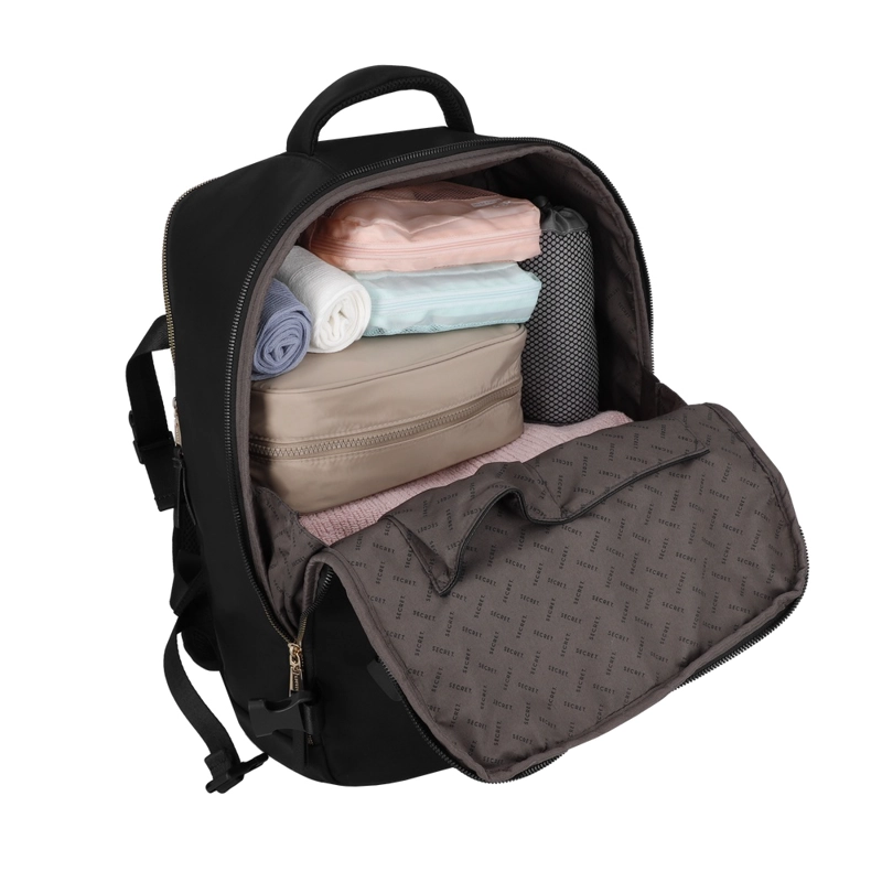 MOCHILA DE VIAJE 16' SECRET OXFORD SC7 EXTRA GRANDE NEGRA - 5