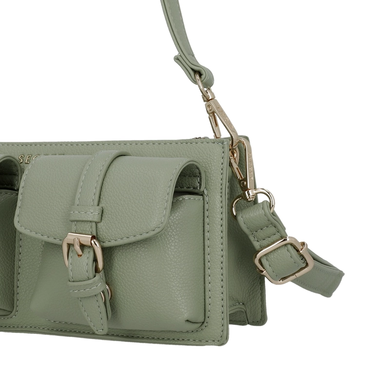 CARTERA BANDOLERA SECRET PORTUGAL SC7 MINI VERDE PASTEL - 5