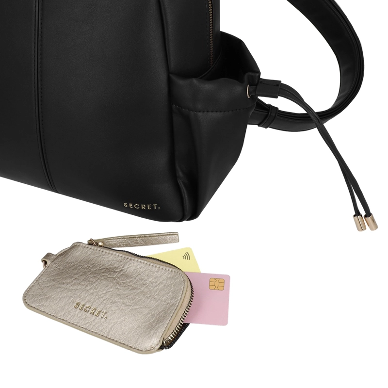 MOCHILA DE MUJER SECRET MALAGA SC7 GRANDE NEGRA - 6