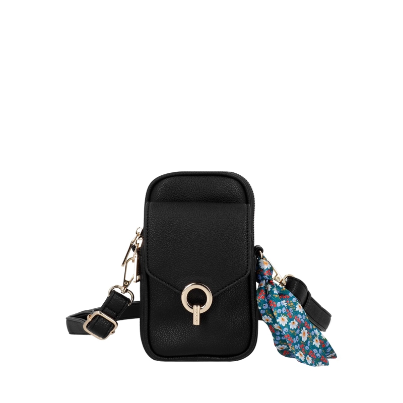 PORTACELULAR DE MUJER SECRET BERGEN SC7 GRANDE NEGRO - 1