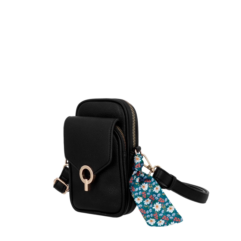 PORTACELULAR DE MUJER SECRET BERGEN SC7 GRANDE NEGRO - 2