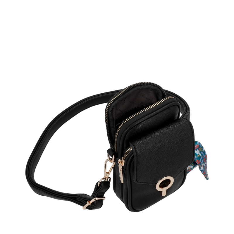 PORTACELULAR DE MUJER SECRET BERGEN SC7 GRANDE NEGRO - 4