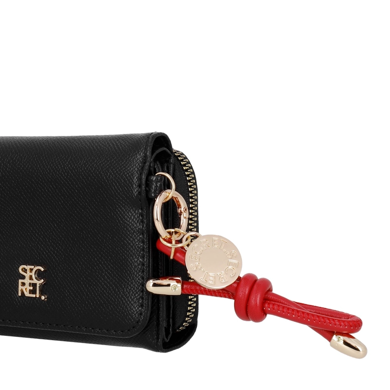 BILLETERA DE MUJER SECRET KANSAS SC7 PEQUEÑA NEGRA - 6