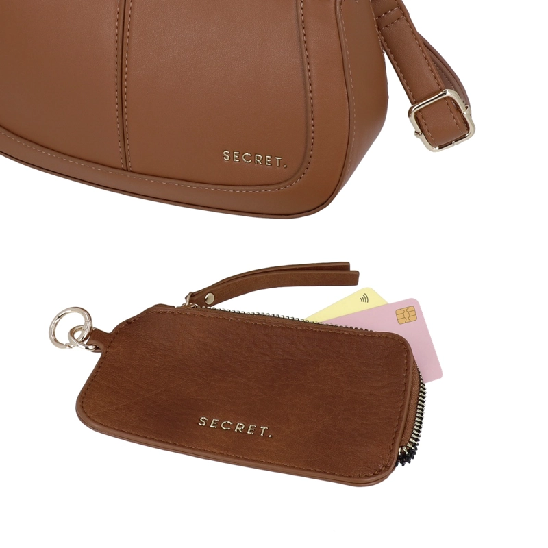 CARTERA BANDOLERA SECRET MALAGA SC7 PEQUEÑA CAFE - 7