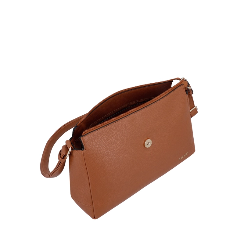 CARTERA BANDOLERA SECRET SOFIA SC7 MEDIANA CAFE - 4