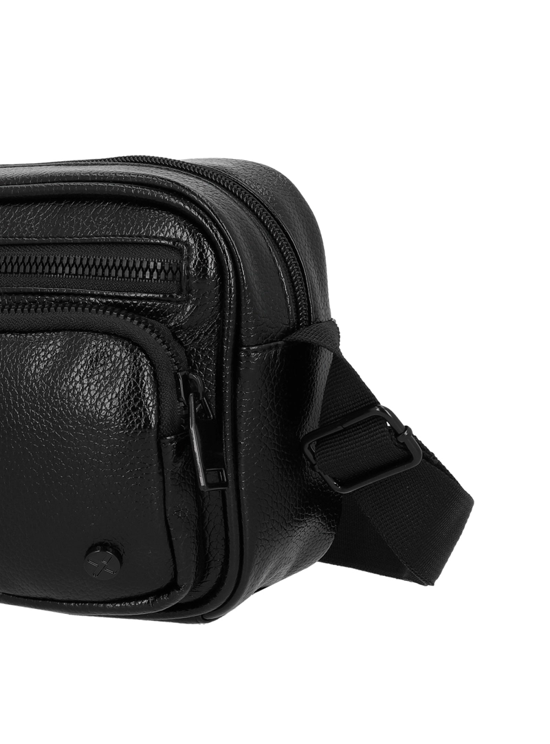 CARTERA BANDOLERA XTREM HAZEL 3XT PEQUEÑA NEGRA BRILLANTE - 6