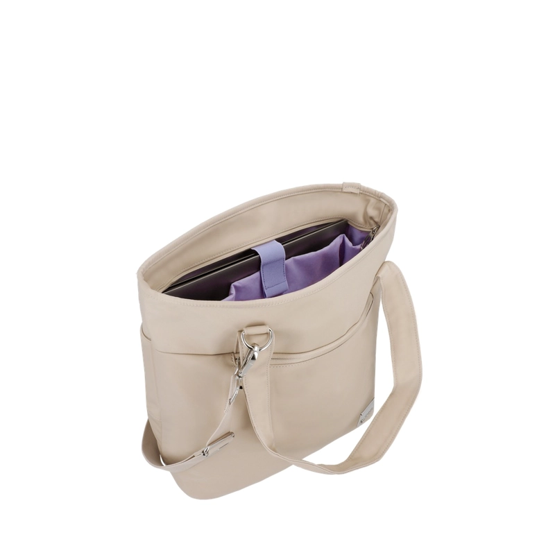 CARTERA TOTE BAG 14' XTREM VIOLET 6XT MEDIANA BEIGE - 4