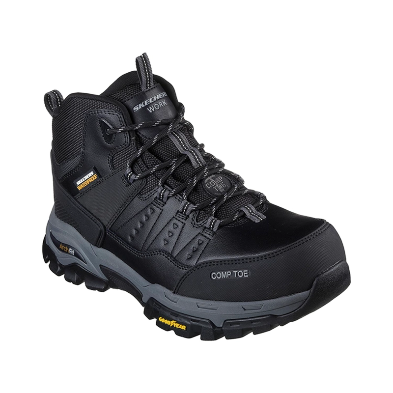 SKECHERS BOTIN HOMBRE SEGURIDAD TARVER NEGRO - 2