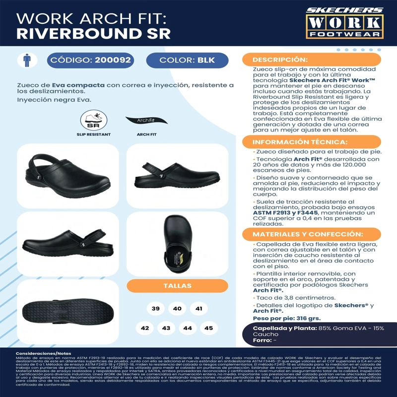 SKECHERS ZUECO HOMBRE TRABAJO RIVERBOUND - 5