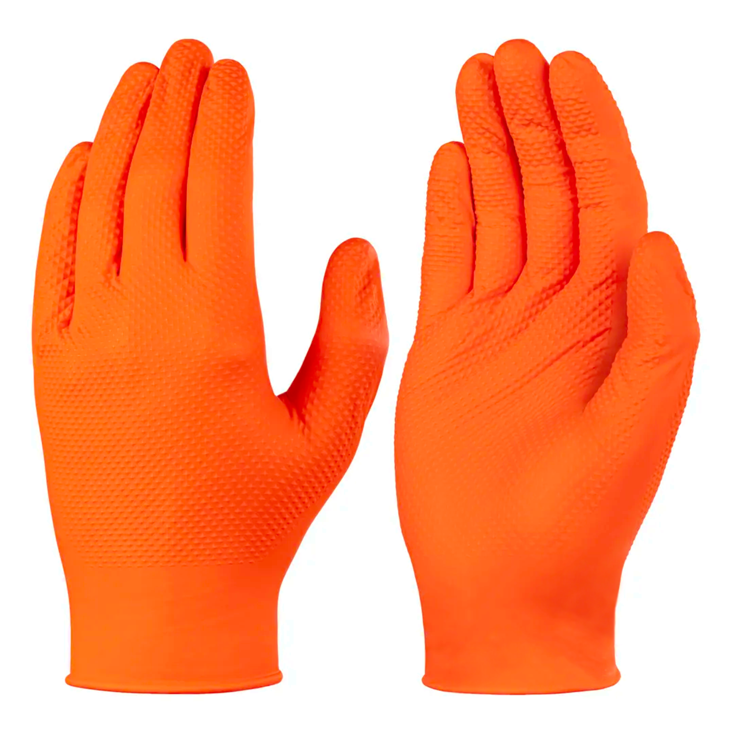 BOX GUANTE DE NITRILO TEXTURIZADO NARANJO 8 GRS TOPSAFE 10 X 50U - 3
