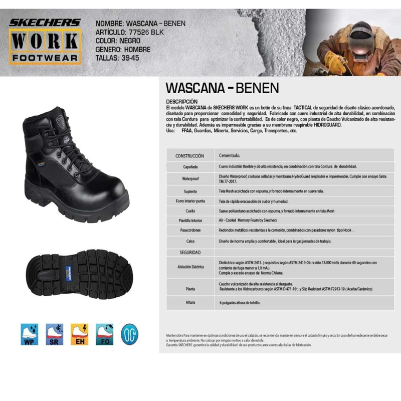 SKECHERS ZAPATILLA HOMBRE TACTICA WASCANA-BENEN - 5