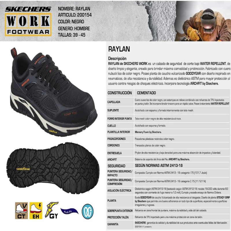 SKECHERS ZAPATILLA HOMBRE SEGURIDAD RAYLAN - 5