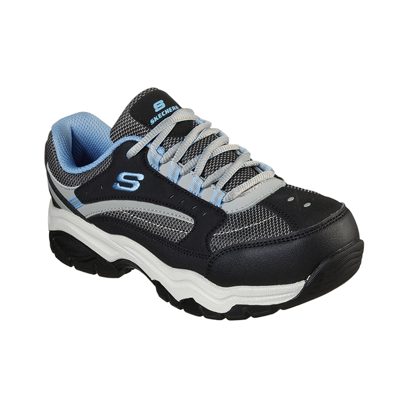 SKECHERS ZAPATILLA MUJER SEGURIDAD BISCOE CELESTE - 2
