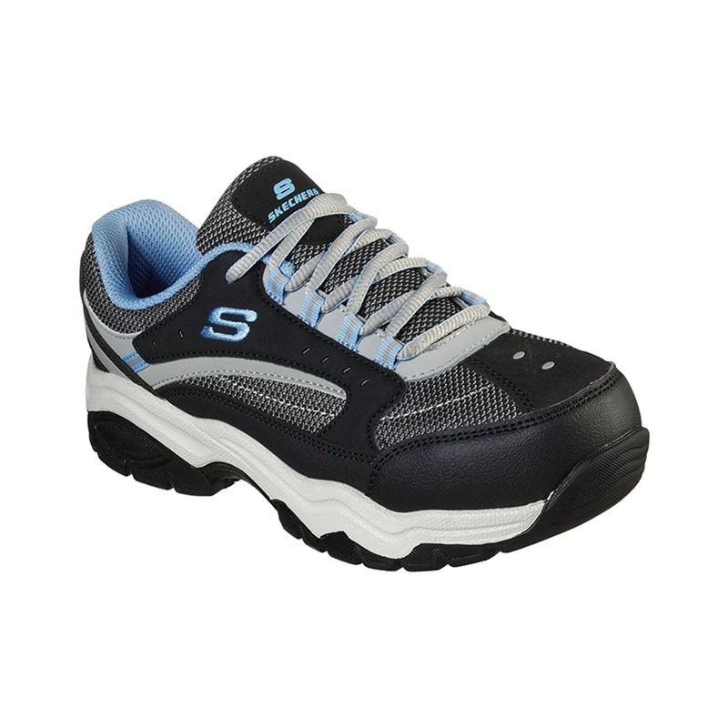 SKECHERS ZAPATILLA MUJER SEGURIDAD BISCOE CELESTE - 2