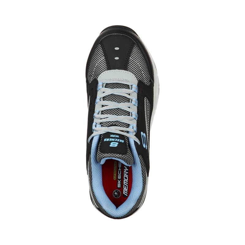 SKECHERS ZAPATILLA MUJER SEGURIDAD BISCOE CELESTE - 3
