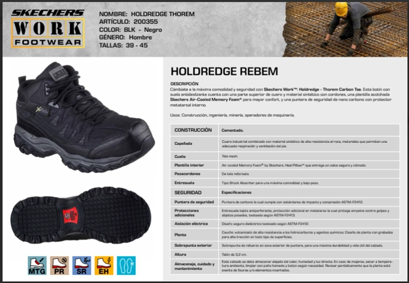 SKECHERS BOTIN SEGURIDAD HOMBRE HOLDREDGE THOREM - 5
