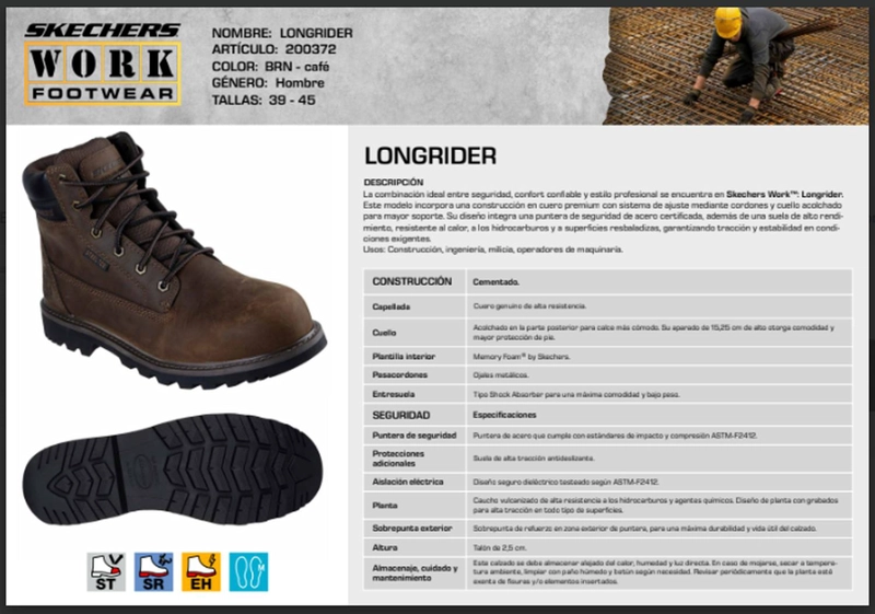 SKECHERS BOTIN HOMBRE SEGURIDAD LONGRIDER - 5