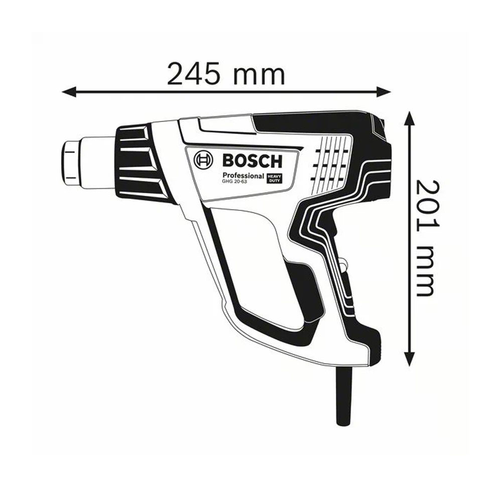 PISTOLA DE CALOR BOSCH MODEL GHG 20-63 2000W - 2