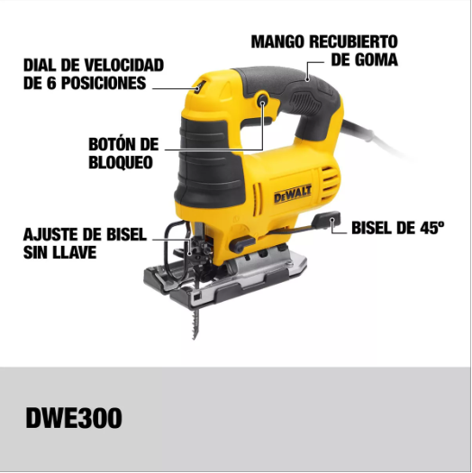 SIERRA DEWALT CALADORA MODEL DWE300-B2 650 W - 3