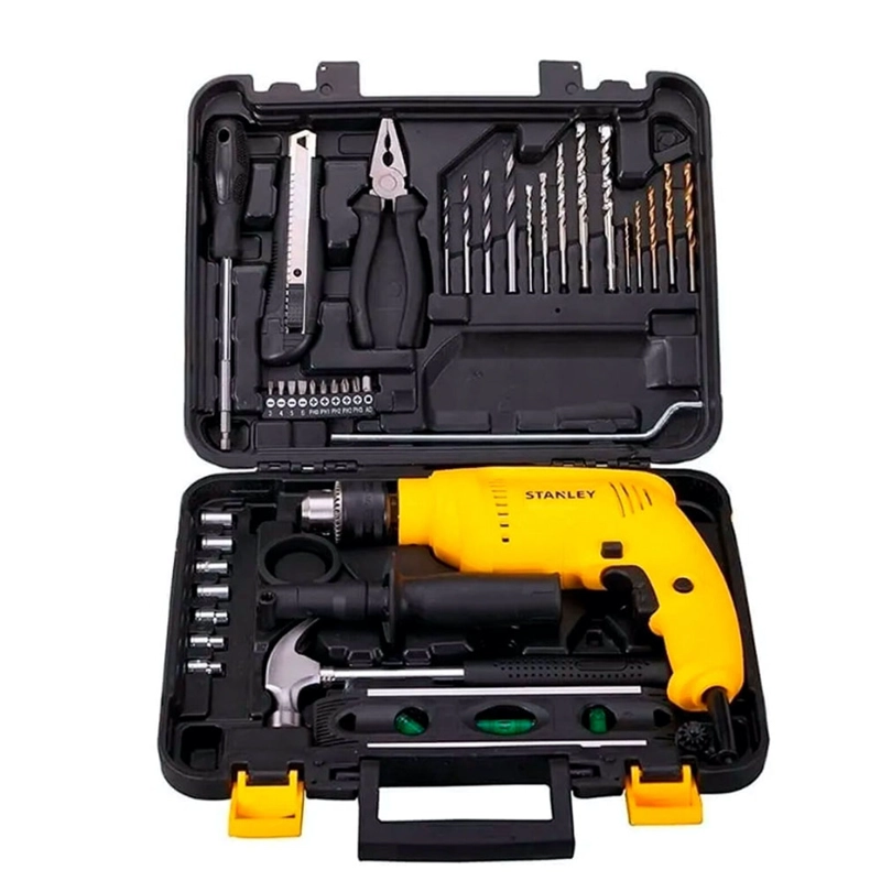 TALADRO PERCUTOR STANLEY MODEL SDH600KA-B2C 600W+34 ACC - 1