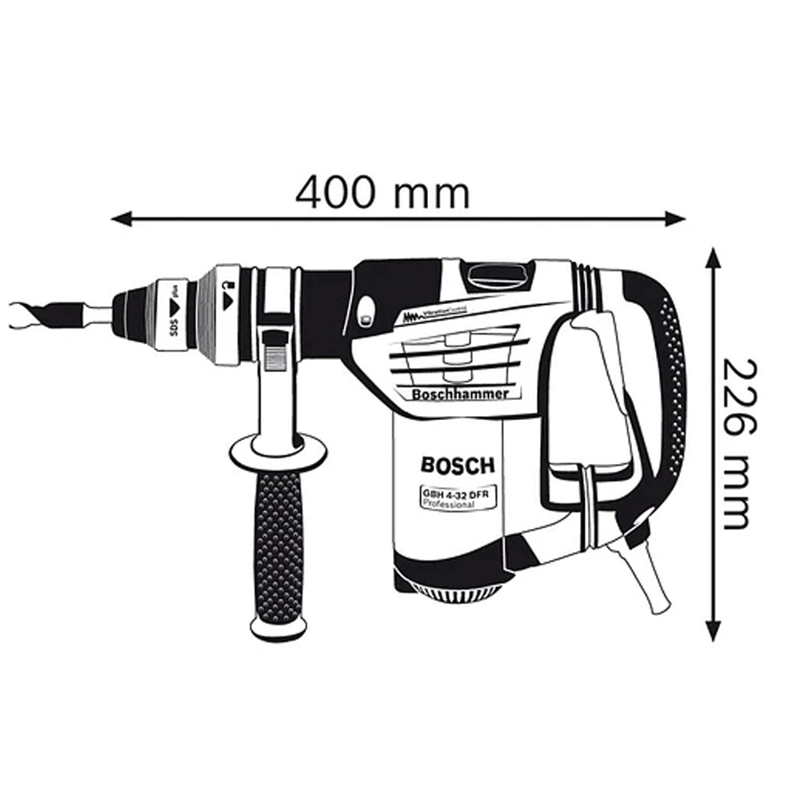 MARTILLO PERFORADOR BOSCH DEMOLEDOR GBH 4-32 DFR 900 W - 5