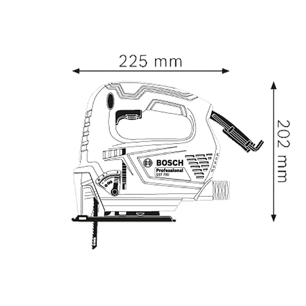 SIERRA BOSCH CALADORA GST 700 500 W - 3