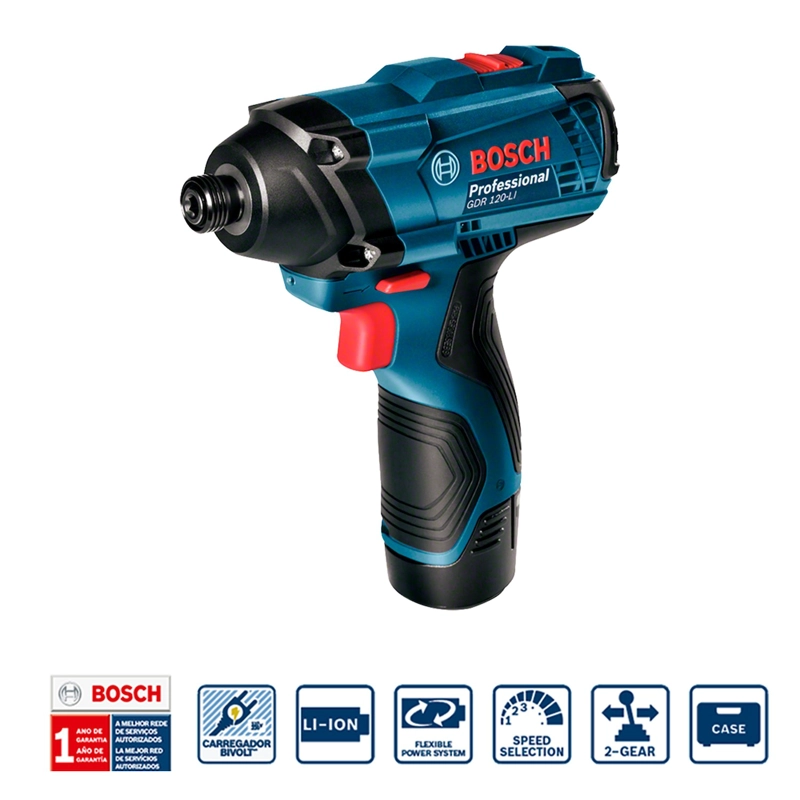 TALADRO ATORNILLADOR BOSCH 12 V GSR 120-LI + LLAVE DE IMPACTO - 3