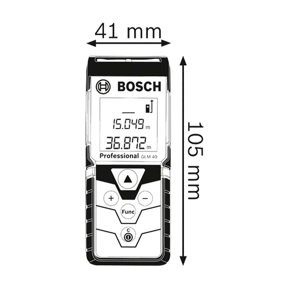 MEDIDOR BOSCH LÁSER GLM 40 ALCANCE 40M CON ESTUCHE - 3