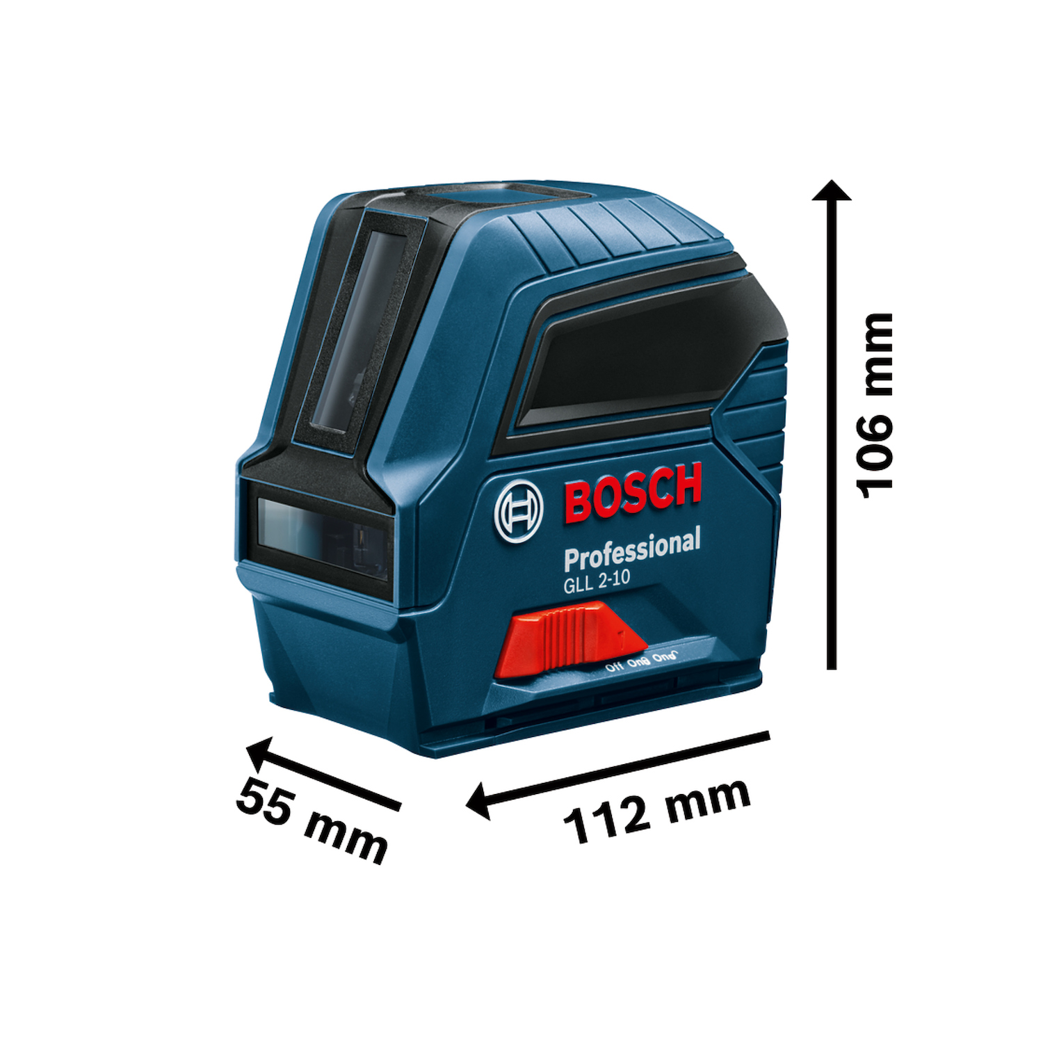 NIVEL LÁSER BOSCH CRUZ HORIZ-VERT MOD: GLL 2-10 LÍNEA ROJA - 6