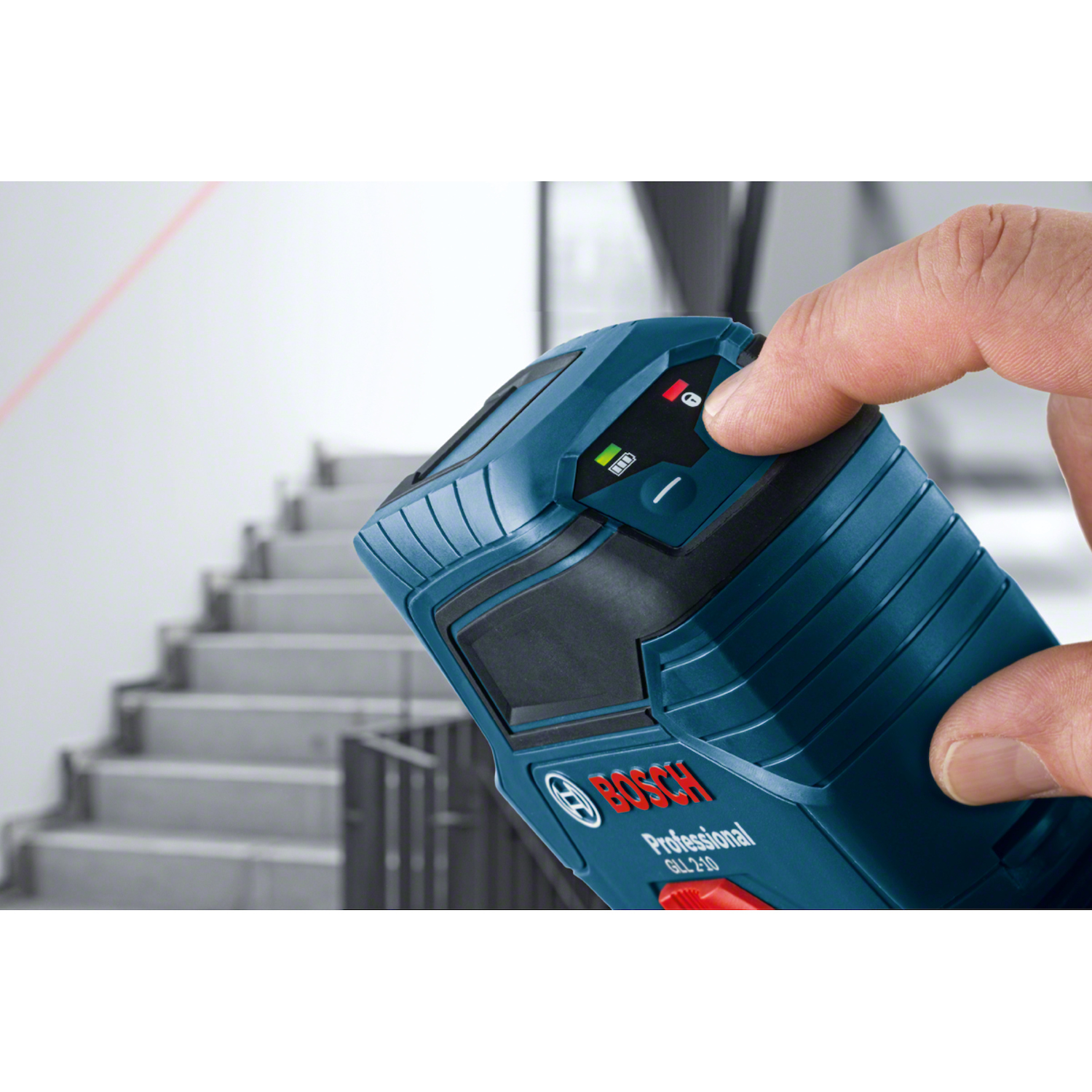 NIVEL LÁSER BOSCH CRUZ HORIZ-VERT MOD: GLL 2-10 LÍNEA ROJA - 9