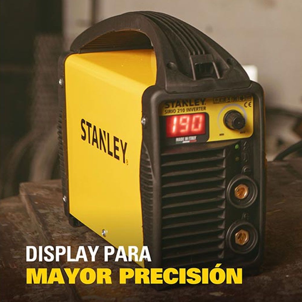 SET SOLDADORA STANLEY INVERTER MMA 190A-SIRIO210 + PORTAELEC - 5
