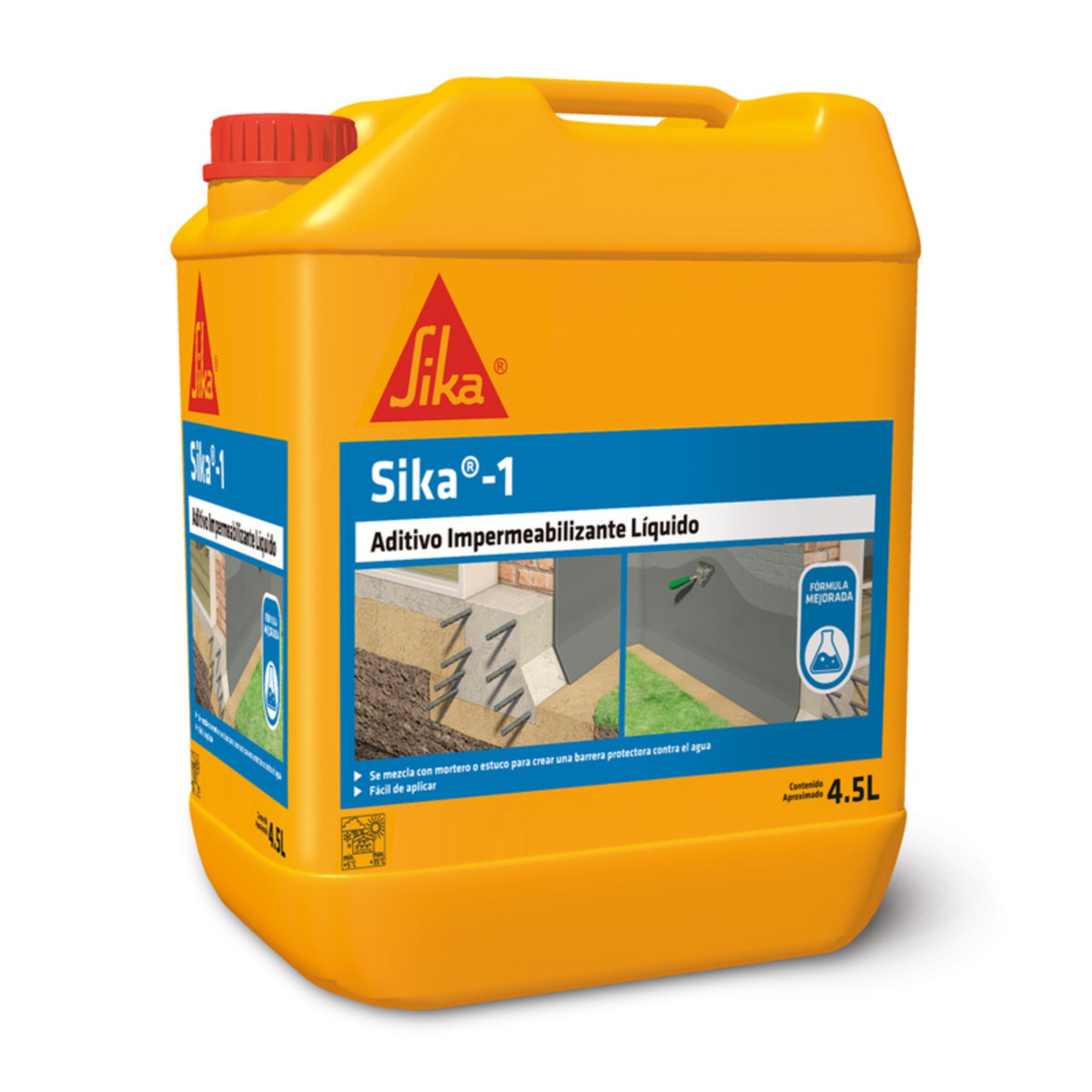 IMPERMEABILIZANTE SIKA 1 BIDON 4.5 KG 1101344 - 1