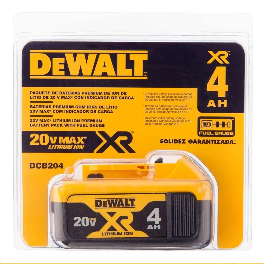 BATERÍA ION DE LITIO DEWALT 20 V 4.0 AH MOD: DCB204-B3 - 4