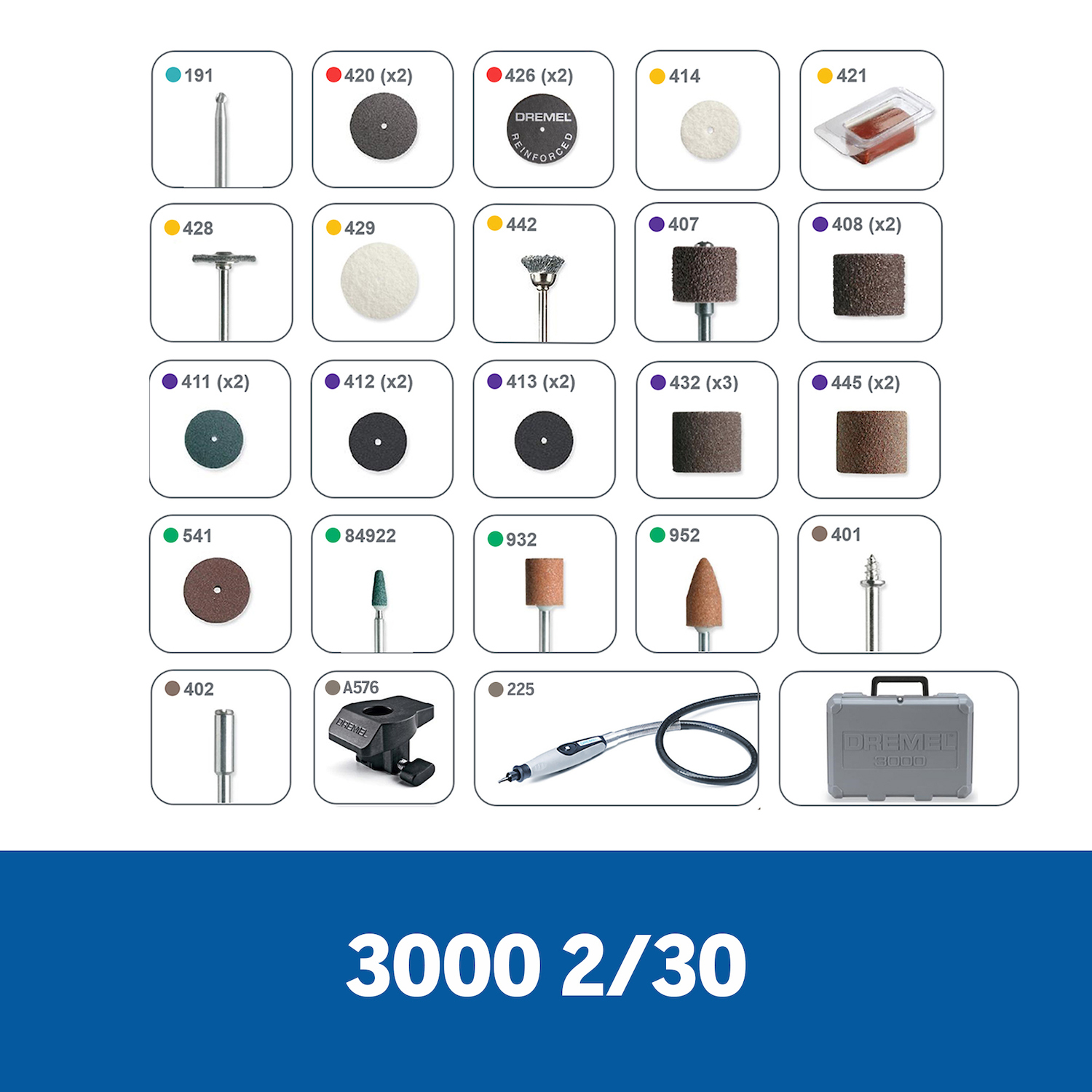 DREMEL 3000 30 ACS 130W BOSCH +EJE FLEXIBLE F013.300.0PT-000 - 2