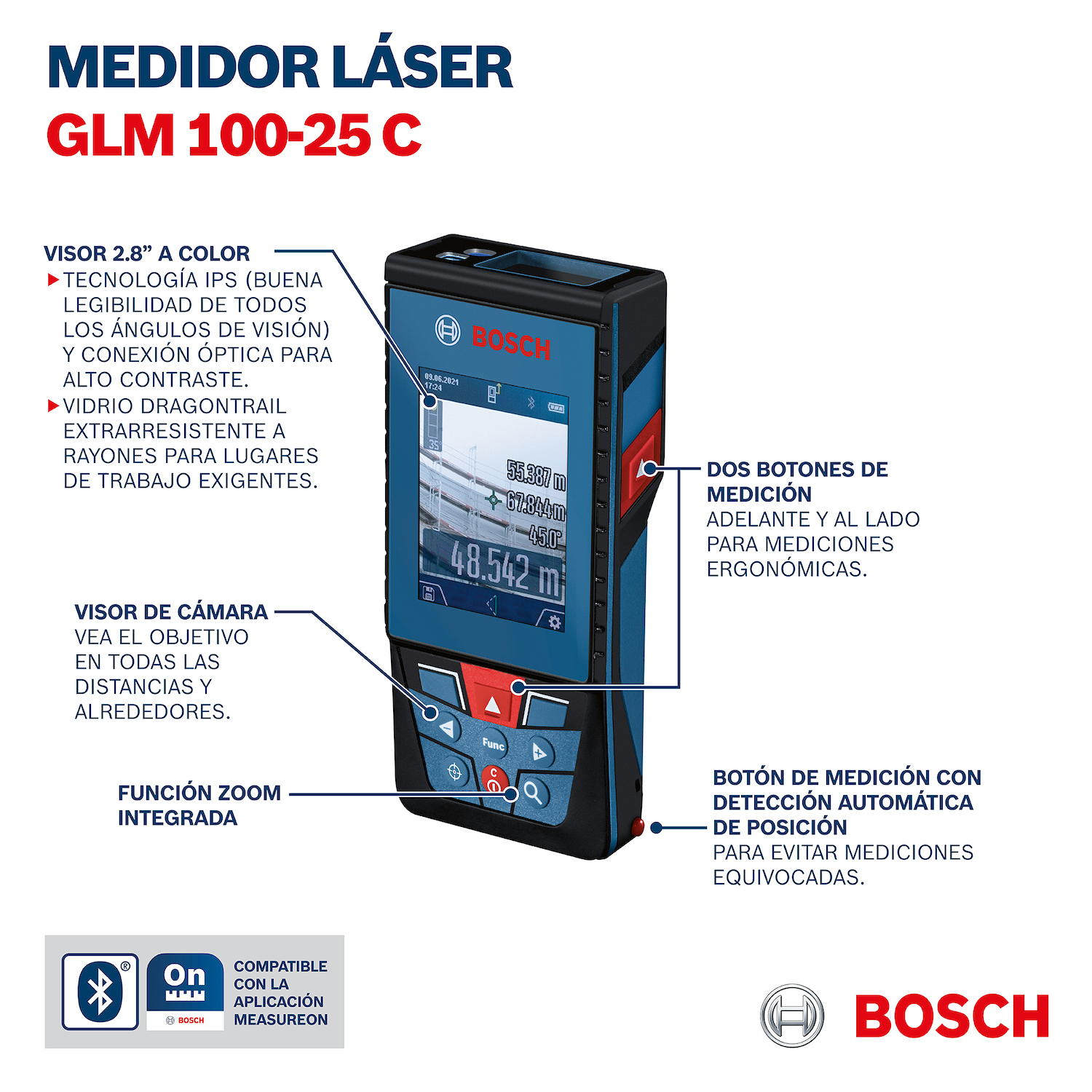 MEDIDOR BOSCH LÁSER MOD: GLM 100-25 C - 3