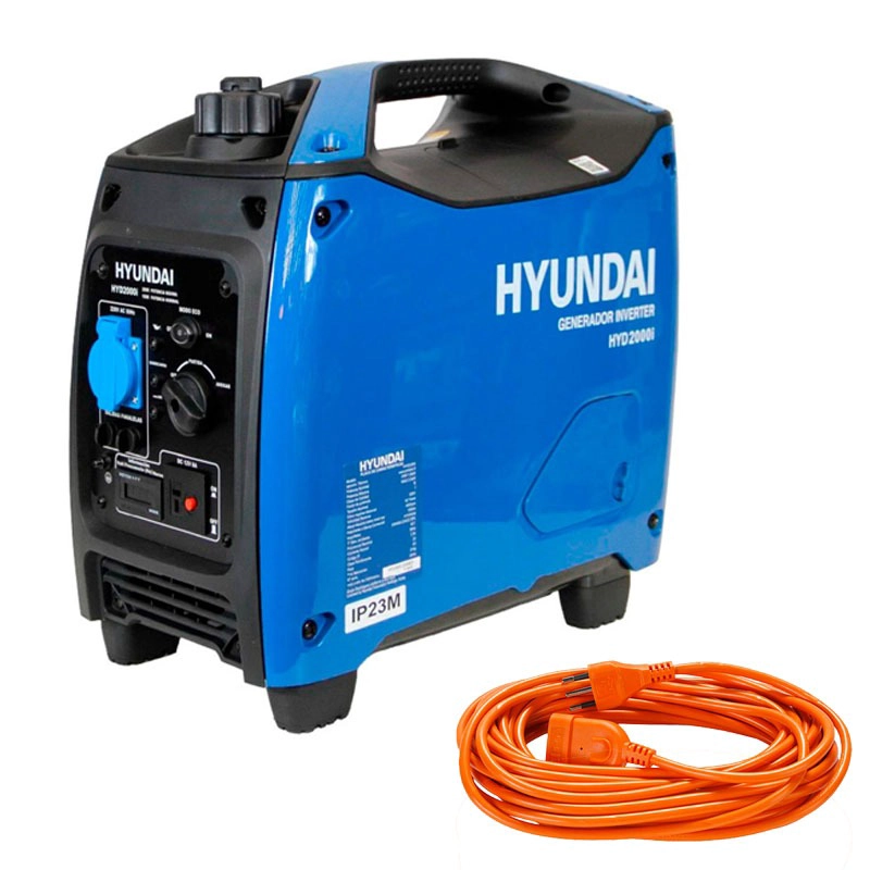 GENERADOR INVERTER 2.0KW GASOLINA HYUNDAI 82HYD2000I INCLUYE ALARGADOR - 6