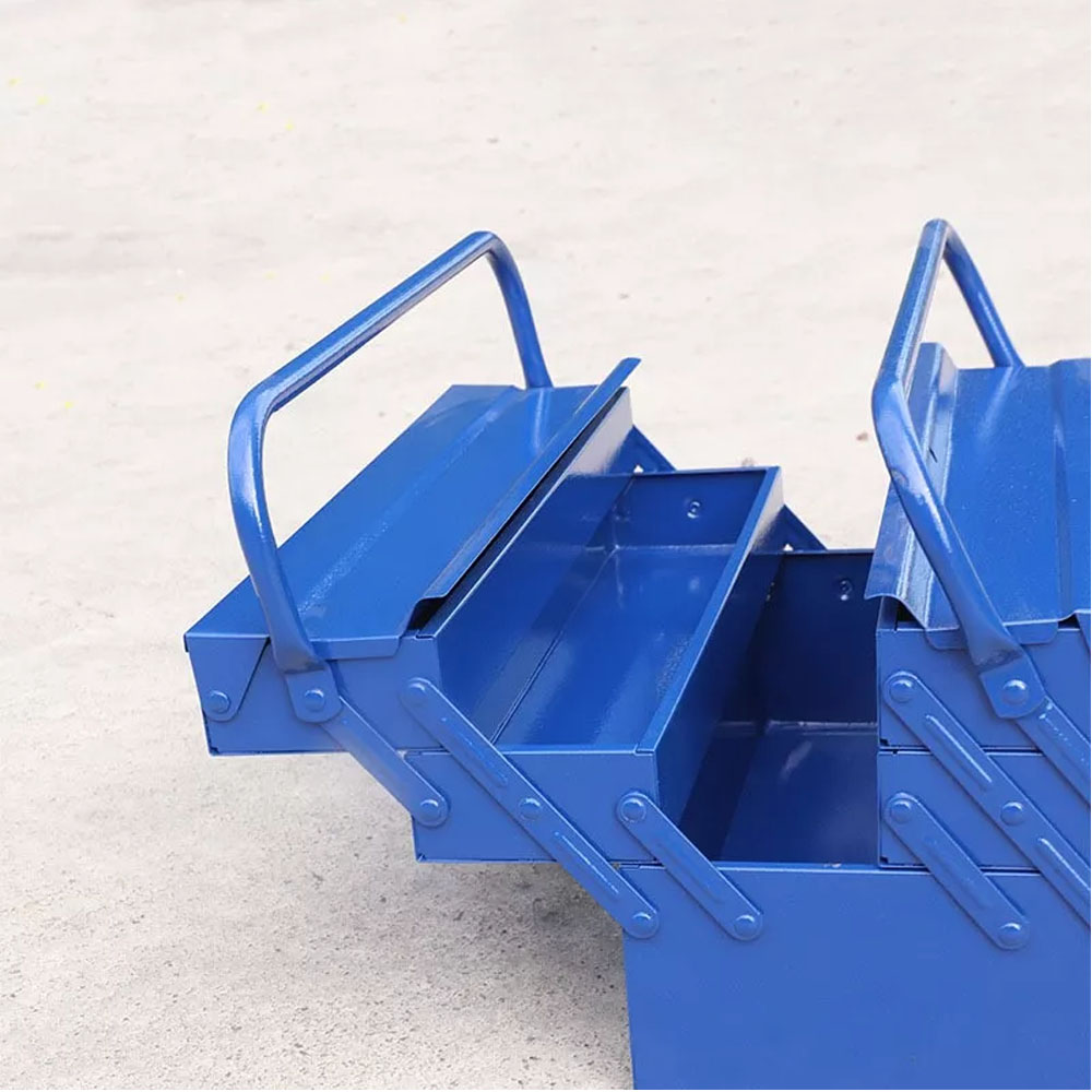 CAJA HERRAMIENTAS TRAMONTINA PORTA HERRAMIENTAS METAL 5 CAJONES AZUL 30 X 50 CM - 2