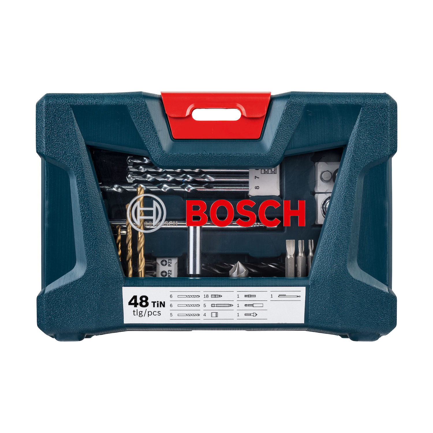 MALETÍN BOSCH V-LINE TITANIO 48 PIEZAS + BARRA IMANTADA - 2