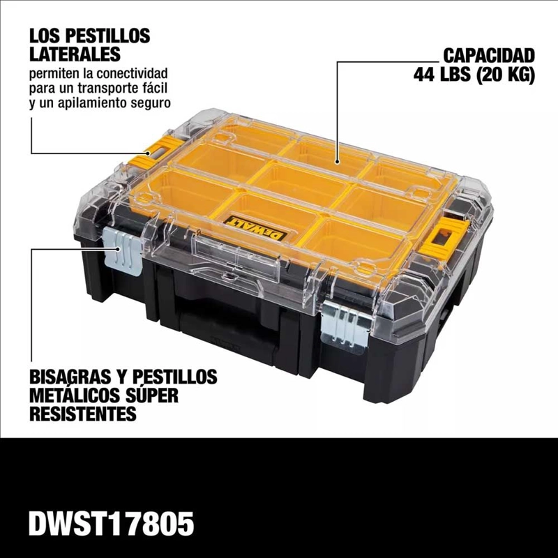 ORGANIZADOR DE ACCESORIOS Y HTAS 20KG TSTAK DEWALT - 3