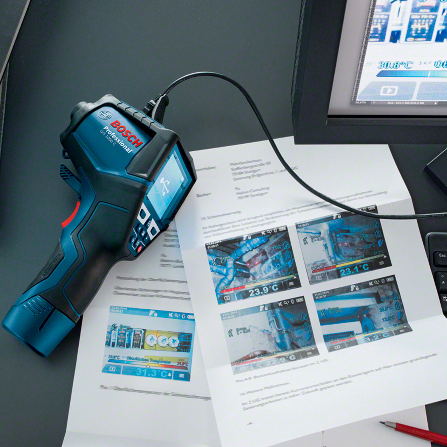 TERMODETECTOR BOSCH PROFESIONAL INFRARROJO MOD: GIS1000C - 8
