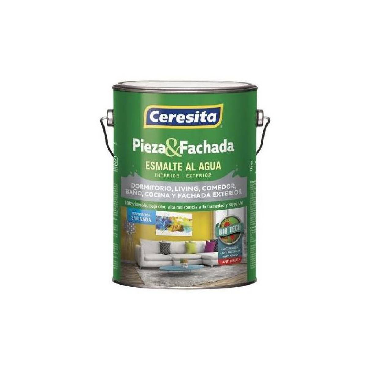 ESMALTE AL AGUA CERESITA PIEZA Y FACHADA DAMASCO MURANO GL - 1