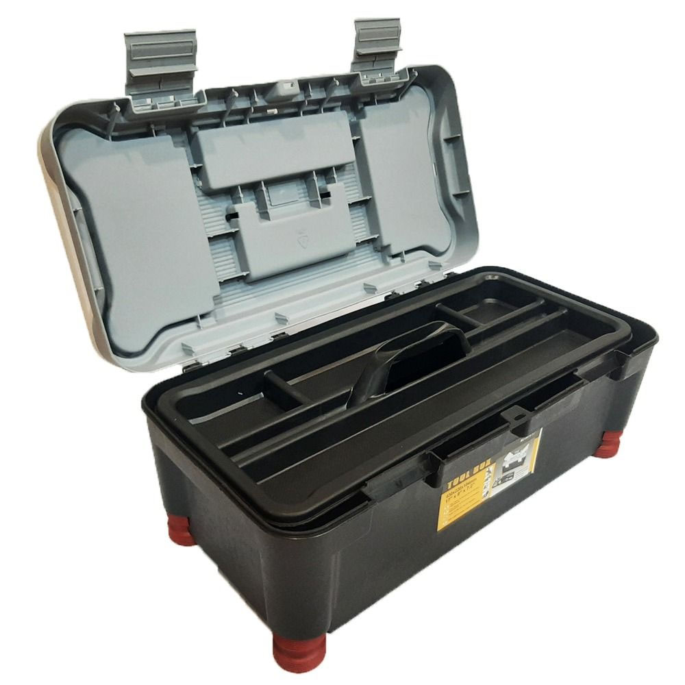 CAJA HERRAMIENTAS TOOL BOX 17' CON BANDEJA ORGANIZADORA 43 X 22 CM - 2