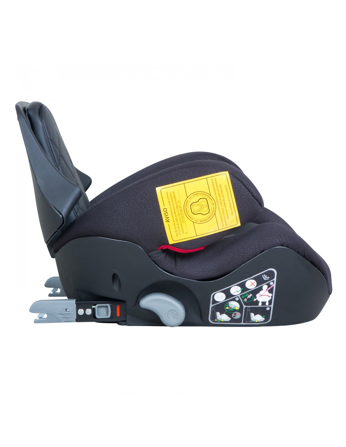 SILLA INFANTI AUTO ALZADOR GO ISOFIX BLACK STONE NEGRO - 4