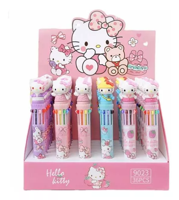 BOLÍGRAFO HELLO KITTY 10 COLORES - 1