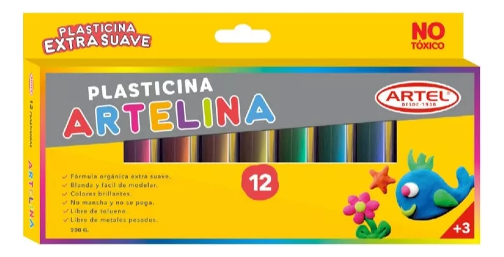 PLASTICINA ARTEL 12 COLORES - 1