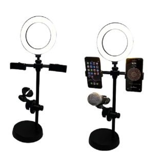 ARO DE LUZ 16CM CON SOPORTE DOBLE Y MIC - 1