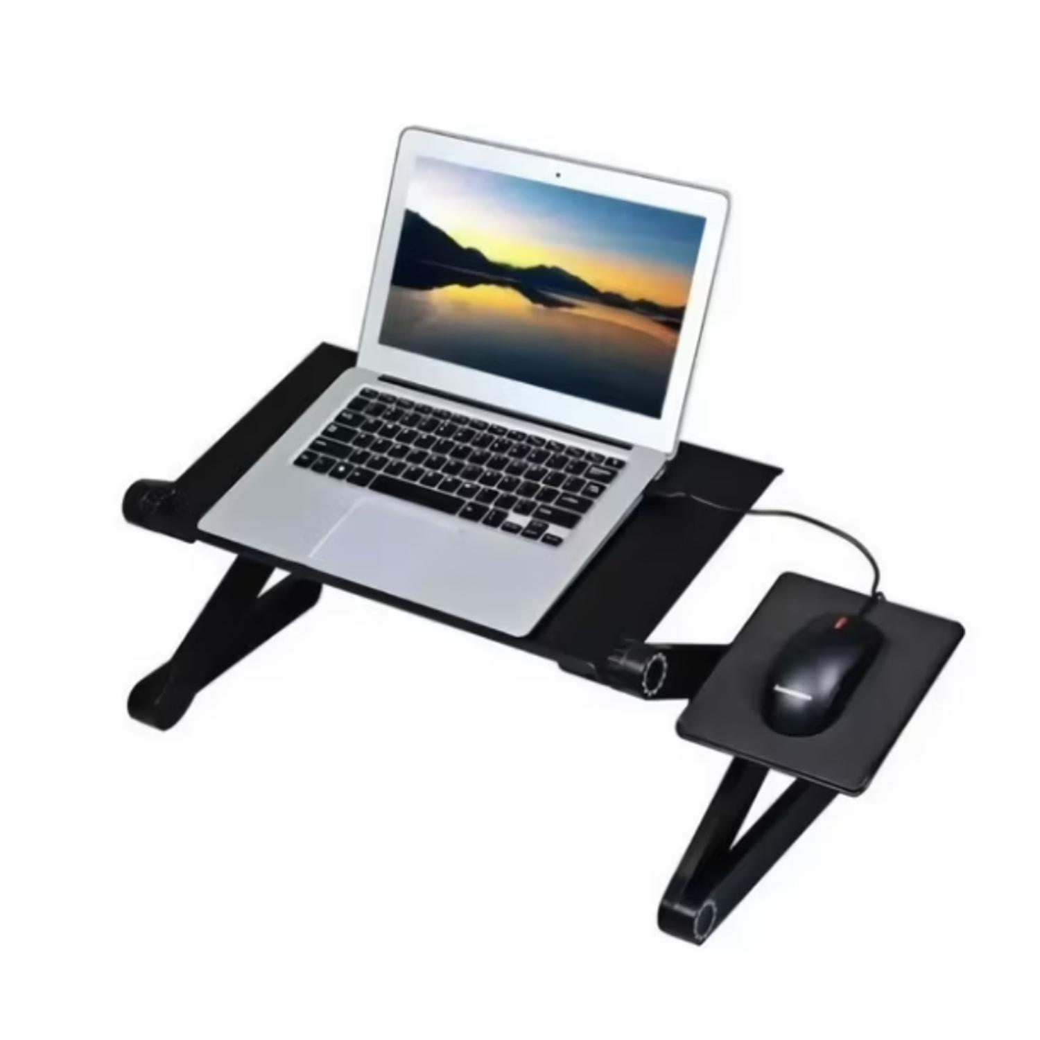 MESA PARA NOTEBOOK PLEGABLE CON VENTILADOR Y MOUSEPAD - 3