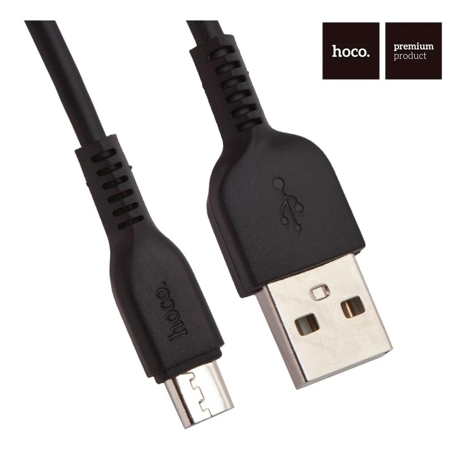CABLE HOCO USB V8 X20 2 MTS NEGRO - 2